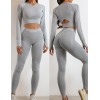 Комплект для фитнеса Crop top+Leggings melange 09